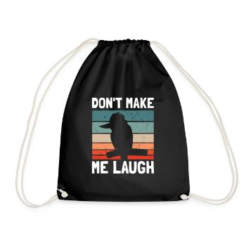 Australian King Fisherman and Lanchender Bird - Drawstring Bag - black - Front