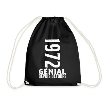 Génial(e) Depuis Octobre 1972 - Sac de sport léger - noir - Devant