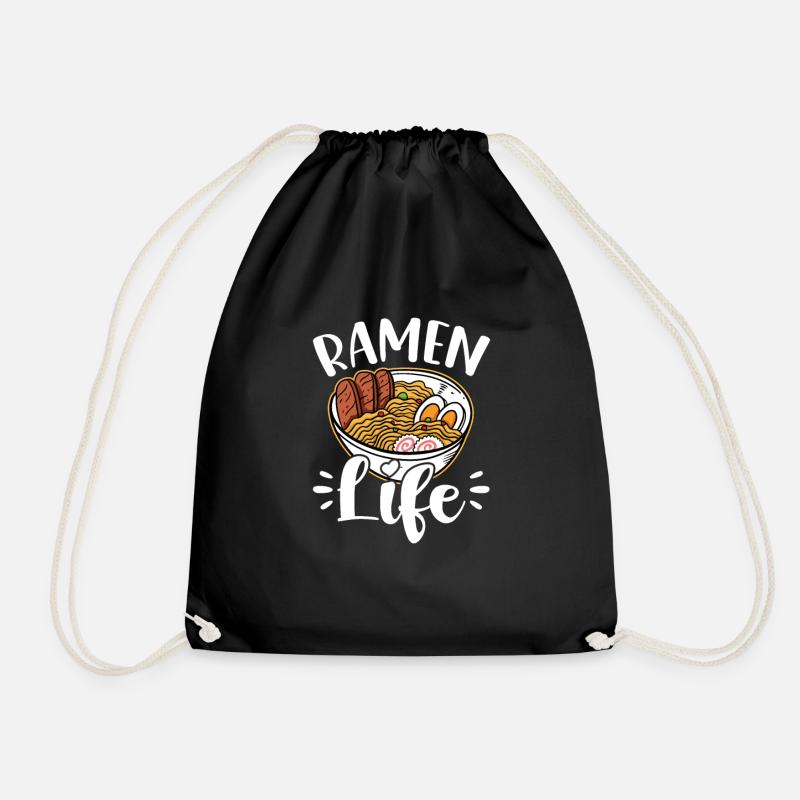 Ramen - Drawstring Bag - black