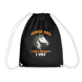 Equestrian and equestrian design for horse lovers - Drawstring Bag - black - Front