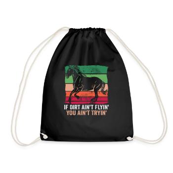 Design équestre et équestre pour les amoureux des chevaux - Sac de sport léger - noir - Devant