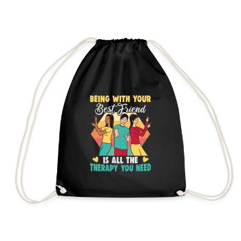 Cadeau d’amitié pour bon ami - Sac de sport léger - noir - Devant