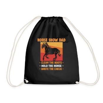 Design équestre et équestre pour les amoureux des chevaux - Sac de sport léger - noir - Devant