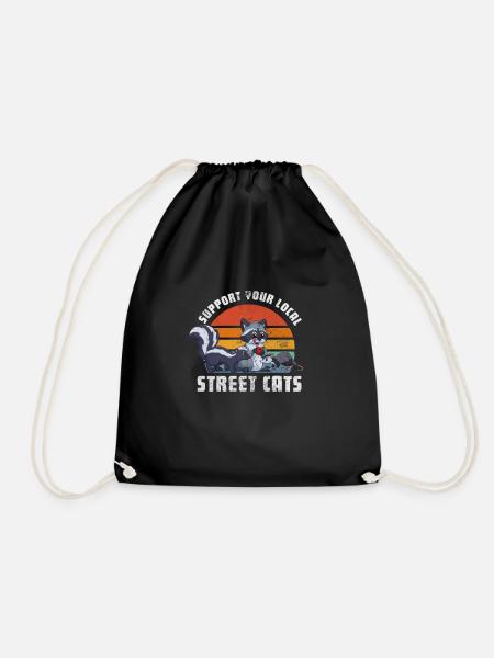 Stinktier Stinken Stinker Skunk Geschenk - Turnbeutel - Schwarz
