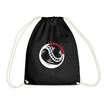 Softball Spieler Baseball Sport Pitcher Geschenk - Turnbeutel - Schwarz - Vorne