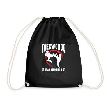 Taekwondo Tae Kwon Do Martial Arts Gift - Drawstring Bag - black - Front