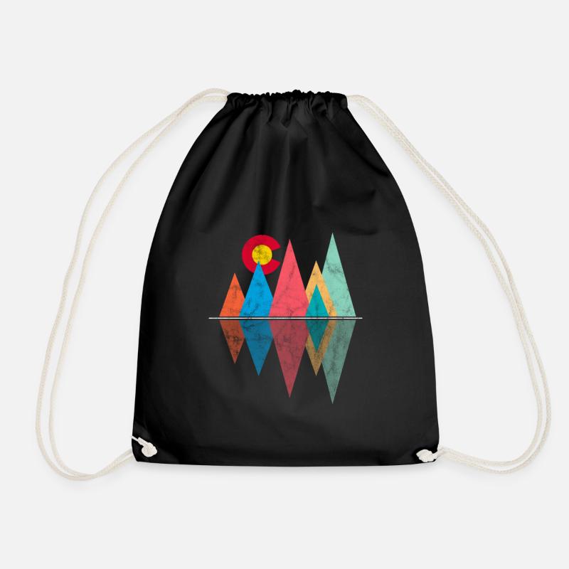 Colorado USA America Gift - Drawstring Bag - black