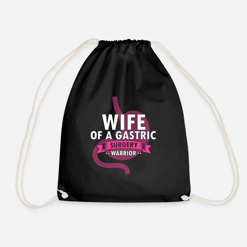 Gastric Bypass and Gastric Bypass Operation Design - Drawstring Bag - black