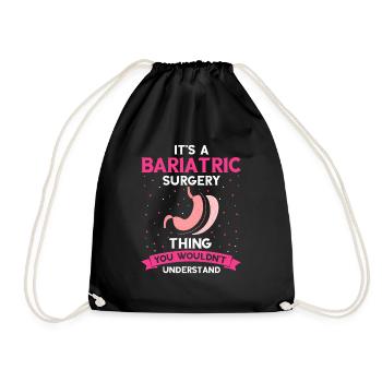 Gastric Bypass and Gastric Bypass Operation Design - Drawstring Bag - black - Front