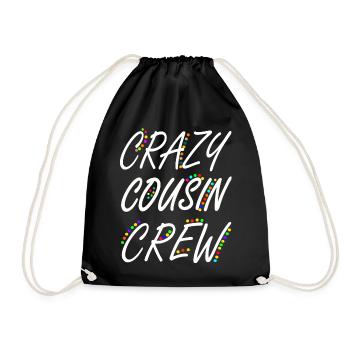 Crazy Cousin Crew Matching Family For Boys Girls - Drawstring Bag - black - Front