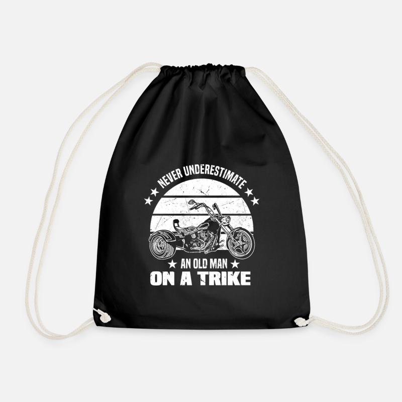 Triker Geschenkidee | Trikes Trike Hobby Motorrad - Turnbeutel - Schwarz