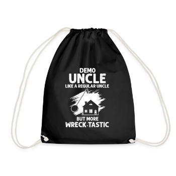 House demolition and house renovation - Drawstring Bag - black - Front