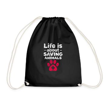 Vétérinaire vétérinaire Cadeau vétérinaire - Sac de sport léger - noir - Devant