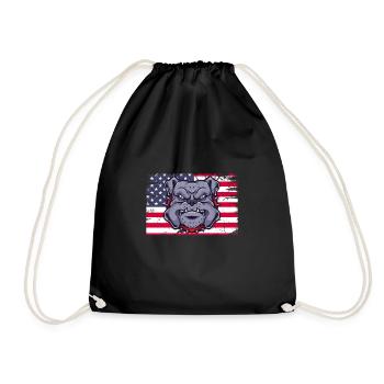 American Bulldog - Drawstring Bag - black - Front