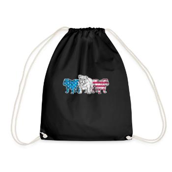 American Bulldog Dog Dog Lovers Cadeau - Sac de sport léger - noir - Devant