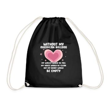 American Bulldog - Drawstring Bag - black - Front