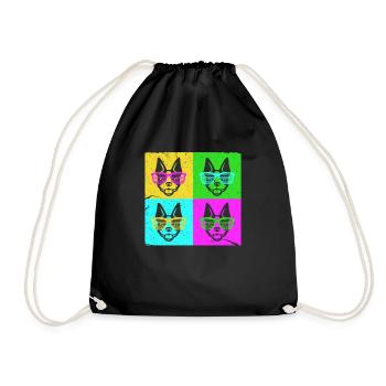 Boston Terrier Dog Dogs Dog Lovers Cadeau - Sac de sport léger - noir - Devant