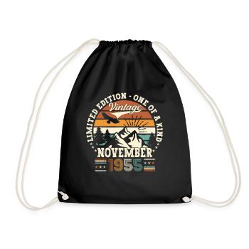 Original novembre 1955 67e anniversaire cadeau - Sac de sport léger - noir - Devant