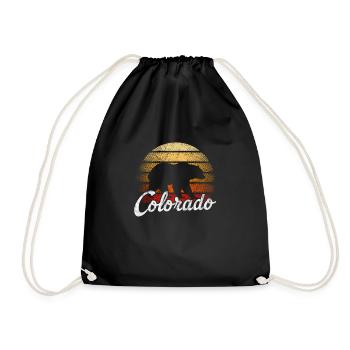 Colorado USA Amerika Geschenk - Turnbeutel - Schwarz - Vorne