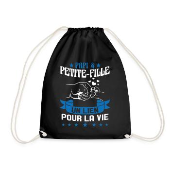 Papi & Petite Fille Grand Père Papy Cadeau - Sac de sport léger - noir - Devant
