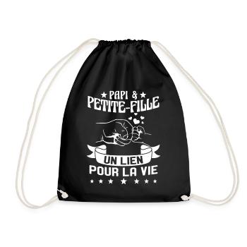 Papi & Petite Fille Grand Père Papy Cadeau - Sac de sport léger - noir - Devant