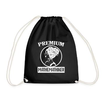 Mathematics - Drawstring Bag - black - Front