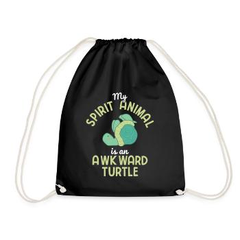 Schildkröten - Turnbeutel - Schwarz - Vorne