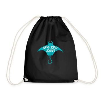 Marine Biology Marine Biologist Biolgy Gift - Drawstring Bag - black - Front