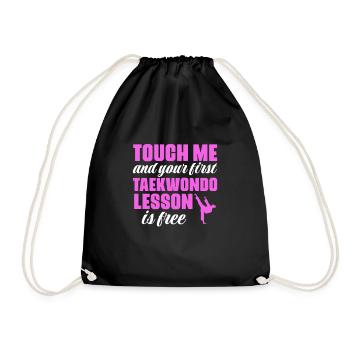 Taekwondo Tae Kwon Do Kampfsport Geschenk - Turnbeutel - Schwarz - Vorne