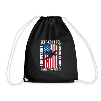 Taekwondo Tae Kwon Do Martial Arts Gift - Drawstring Bag - black - Front