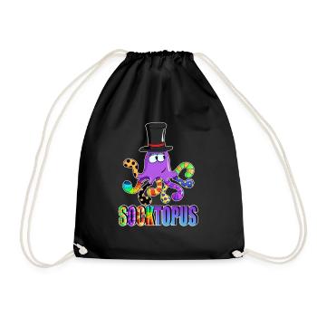 Socktopus Eight Tentacles Colorful for future - Turnbeutel - Schwarz - Vorne