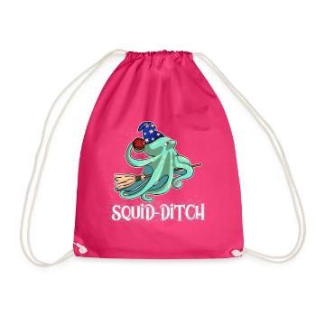 Squid-Ditch On A Broom Magical Octopus Costum - Turnbeutel - Fuchsia - Vorne