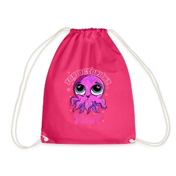 Pretty-Pretty You Octopi My Heart Squid Adorable - Turnbeutel - Fuchsia - Vorne
