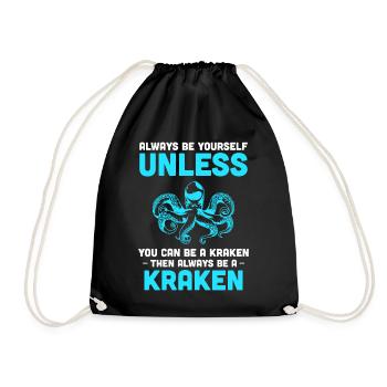 Be Yourself Always Be A Kraken Nightmare Spooky - Turnbeutel - Schwarz - Vorne