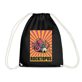 Melodious Tentacles Star Rocktopus Harmonic - Turnbeutel - Schwarz - Vorne