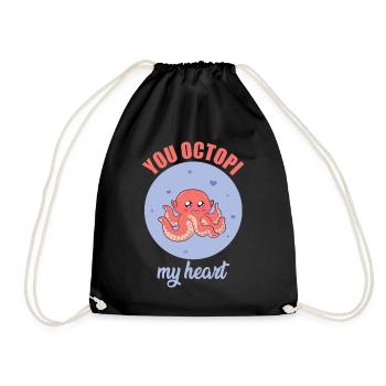 Pinkiest You Octopi My Heart Octopus Adorable - Turnbeutel - Schwarz - Vorne