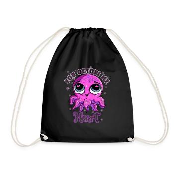 You Octopi My Heart Sea Monsters Tentacles Octopus - Turnbeutel - Schwarz - Vorne