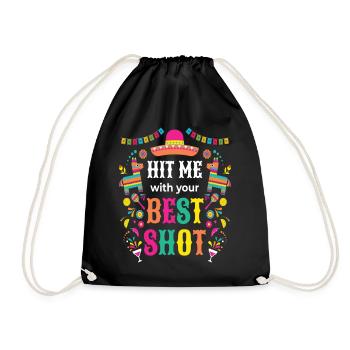 Hit Me Pinata Birthday - Turnbeutel - Schwarz - Vorne