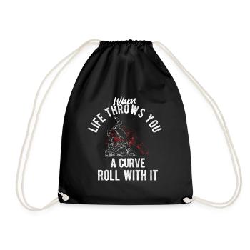 BJJ Jiu Jitsu - Turnbeutel - Schwarz - Vorne