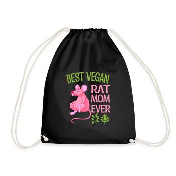 Rat - Drawstring Bag - black - Front