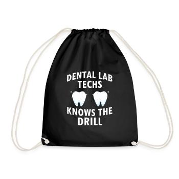 Dental Clinic and Dental Laboratory Technician Designs - Drawstring Bag - black - Front