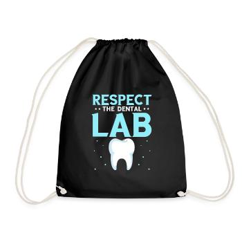 Orthodontic technician and dental laboratory - Drawstring Bag - black - Front