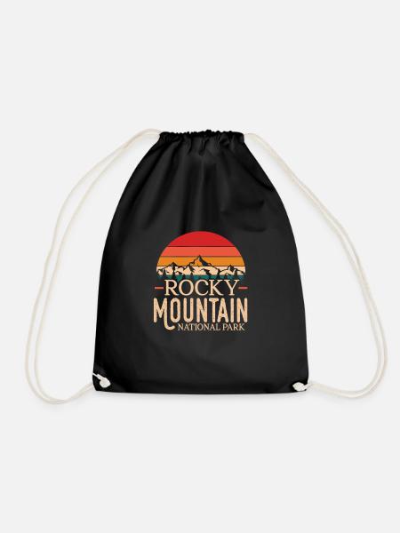 Rocky Mountain - Drawstring Bag - black