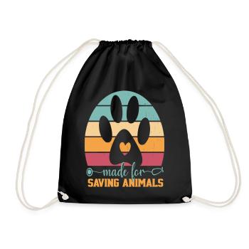 Conçu pour sauver les animaux Vet Tech Femmes et Hommes - Sac de sport léger - noir - Devant