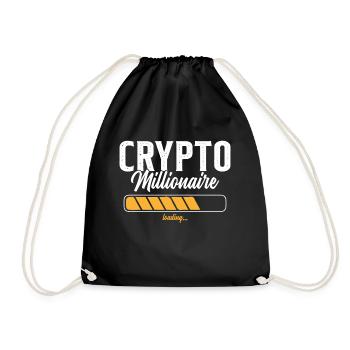 Crypto Millionaire Humour Cadeau - Sac de sport léger - noir - Devant