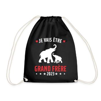 Je Vais Être Grand Frère en 2023 - Sac de sport léger - noir - Devant