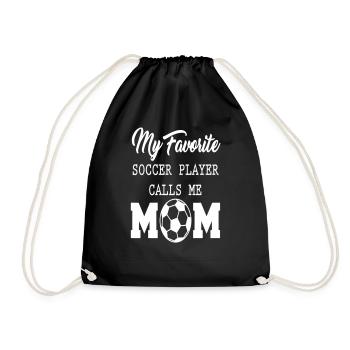 Mon joueur de football préféré m’appelle maman - Sac de sport léger - noir - Devant