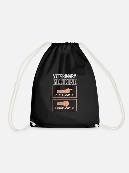 Tierarzt Tiermedizin Tierärztin Veterinär Geschenk - Turnbeutel - Schwarz