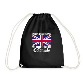 United Kingdom UK England Grossbritannien Geschenk - Turnbeutel - Schwarz - Vorne