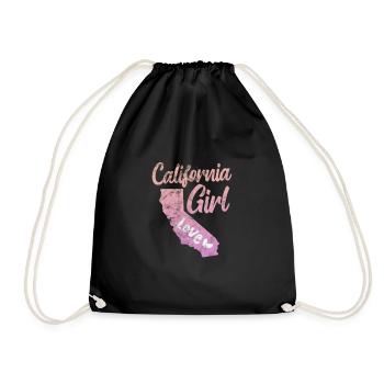 California USA Holidays America Gift - Drawstring Bag - black - Front
